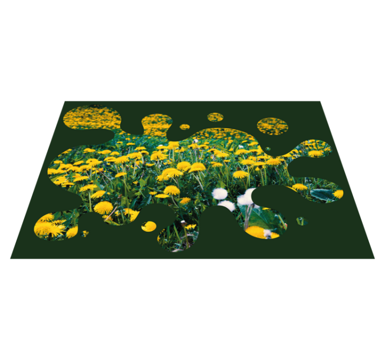 Dandelion Field floral vinyl rug - TenStickers
