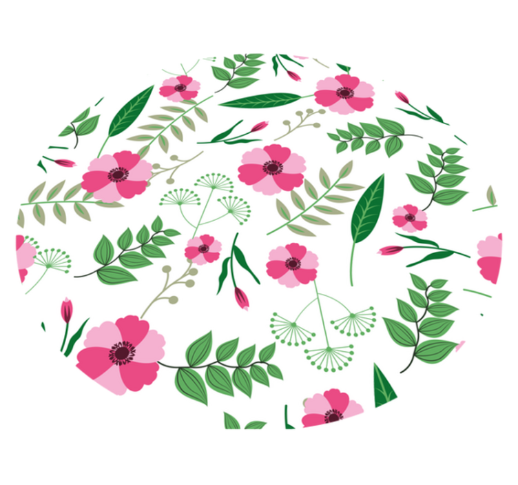 Delightful Floral Arrangement floral vinyl rug - TenStickers