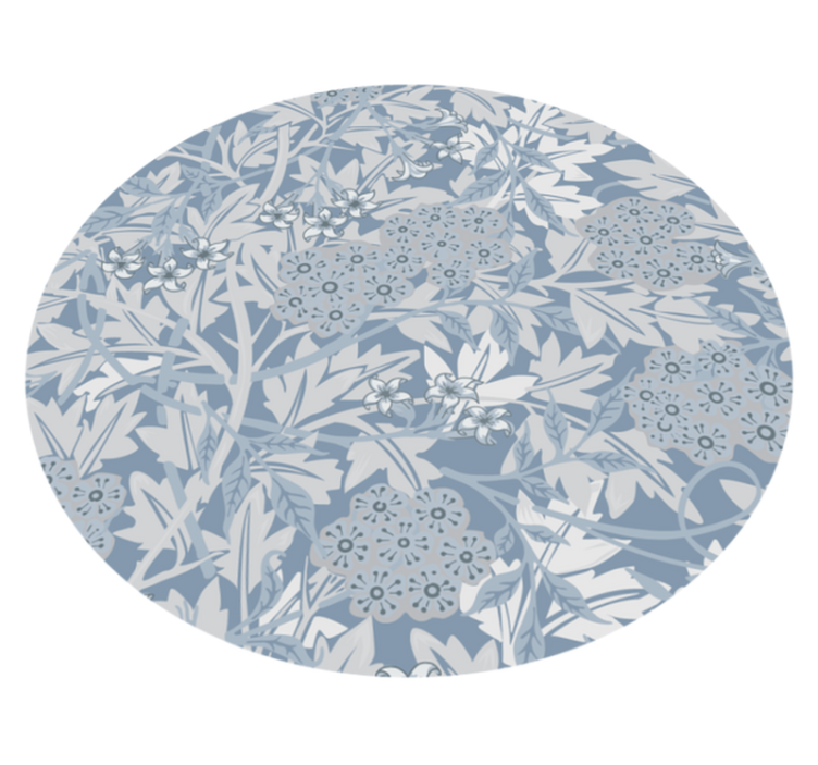 blue original flowers bathroom flooring - TenStickers