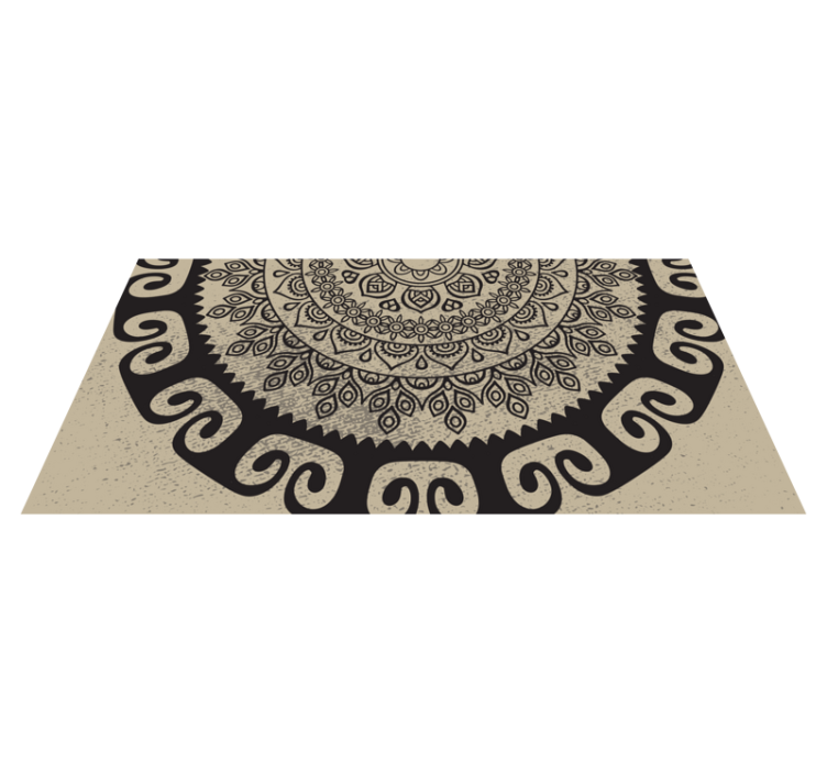 Sophisticated motif mandala vinyl rug - TenStickers