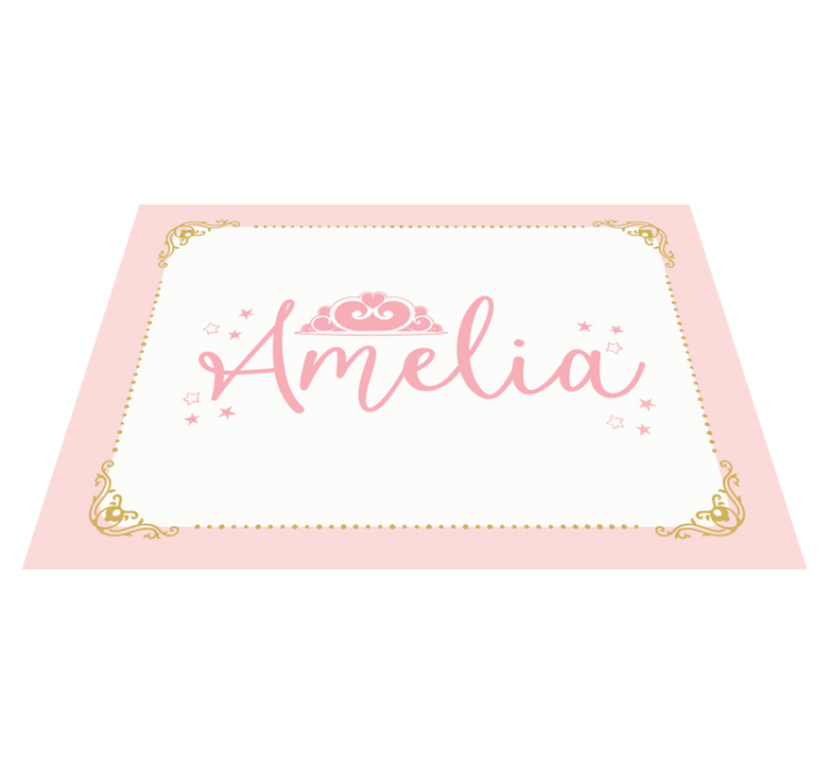 Custom crowned design kids vinyl rug - TenStickers