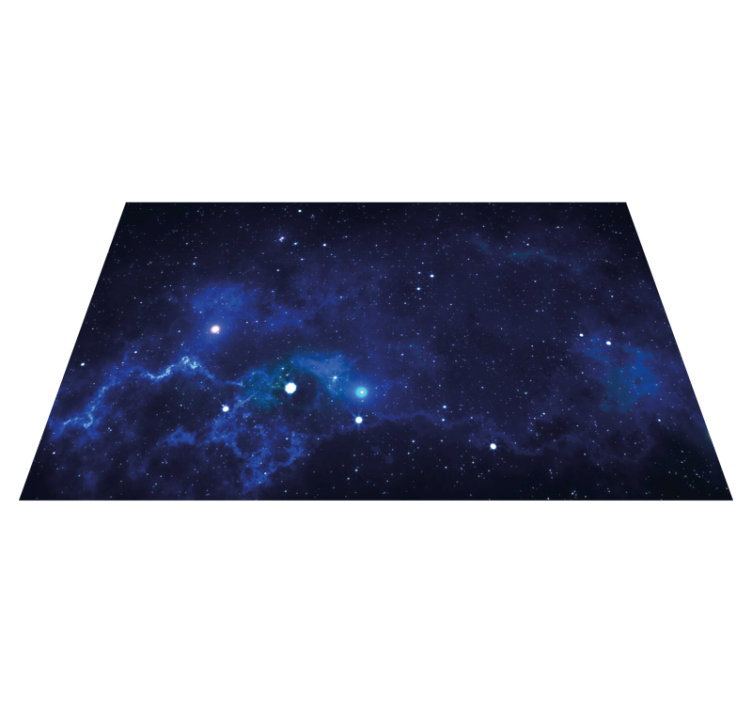 Cosmic Nebula Scene star vinyl rug - TenStickers