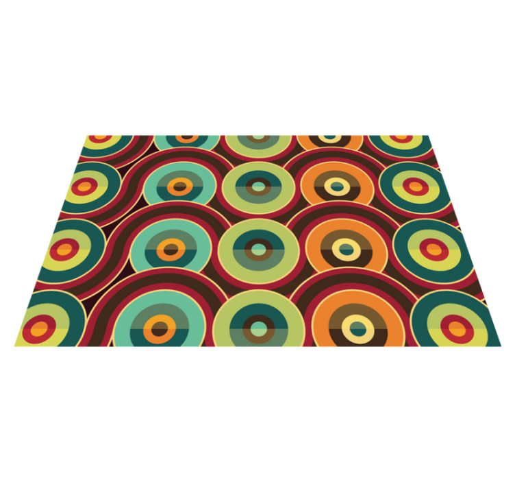 Retro repeated circles  vintage rug - TenStickers