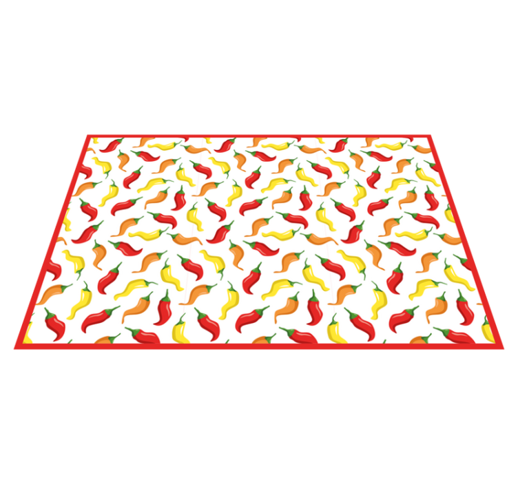 Chili Pepper Concept kids vinyl rug - TenStickers