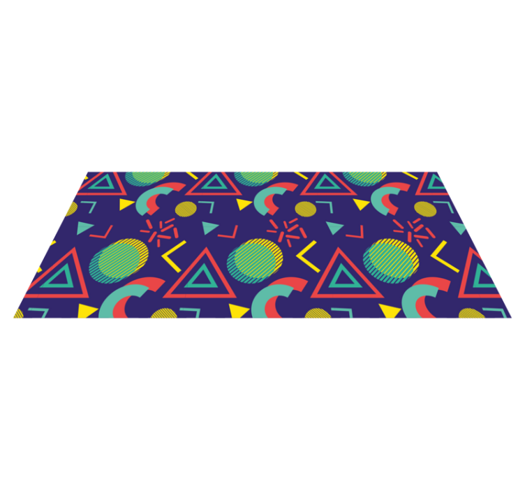 Lively geometric patterns geometric vinyl rug - TenStickers