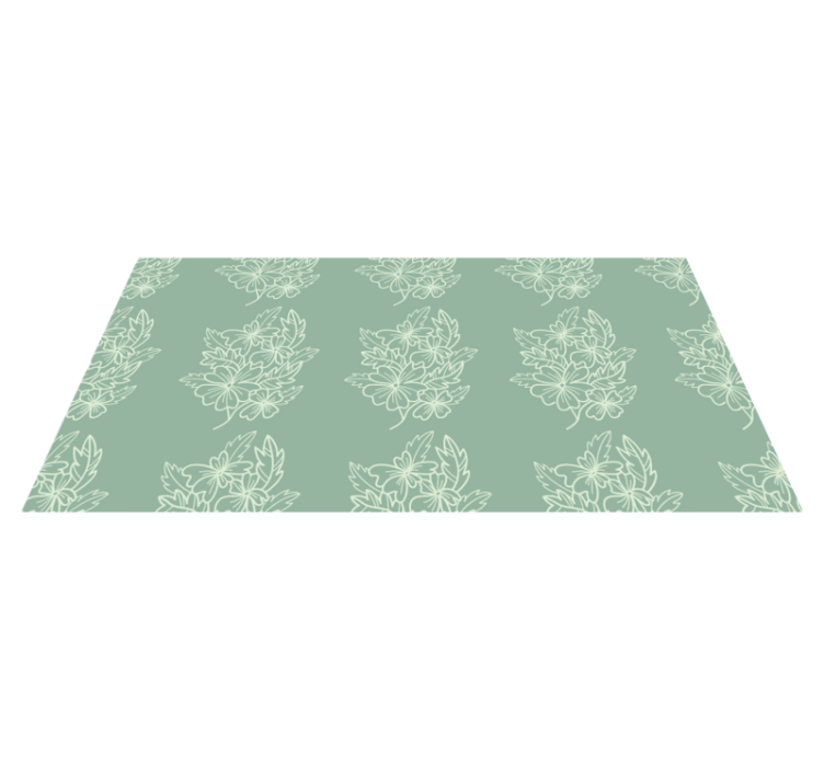 Graceful Elements floral vinyl rug - TenStickers