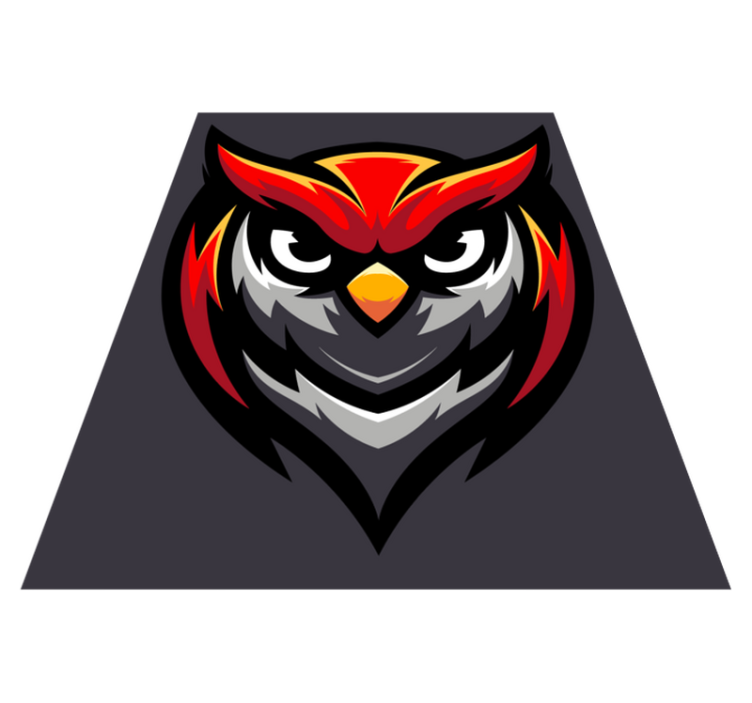 Owl Graphic Bold teen vinyl rug - TenStickers