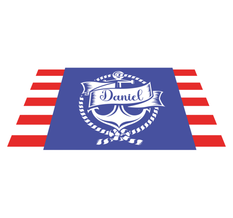 Nautical anchor design custom vinyl rug - TenStickers