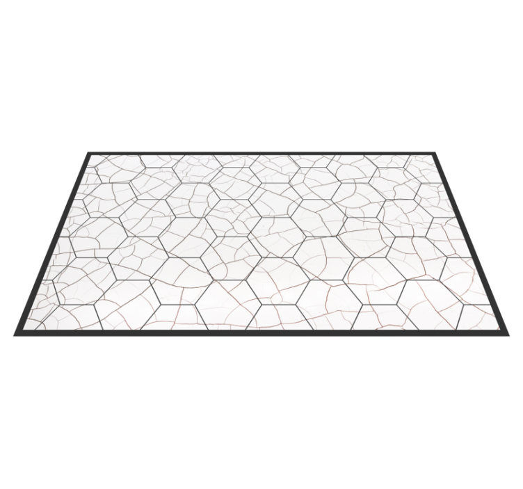 Cracked Stone Pattern geometric vinyl rug - TenStickers
