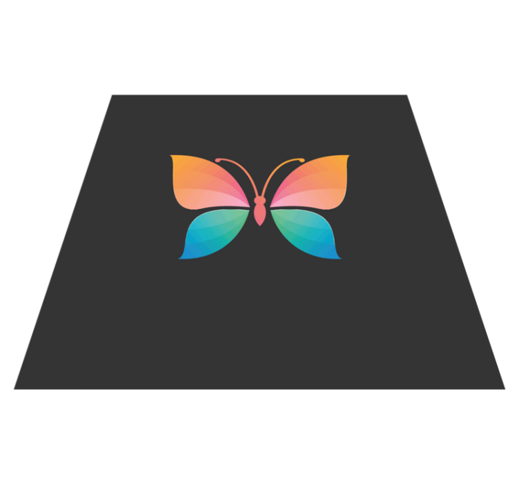 Vibrant Butterfly Concept nature vinyl rug - TenStickers