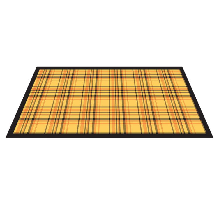 Classic Plaid Pattern striped vinyl rug - TenStickers