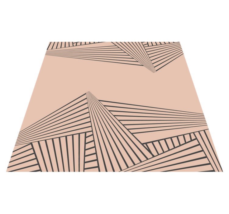 Beige with diagonal lines nordic vinyl rug - TenStickers