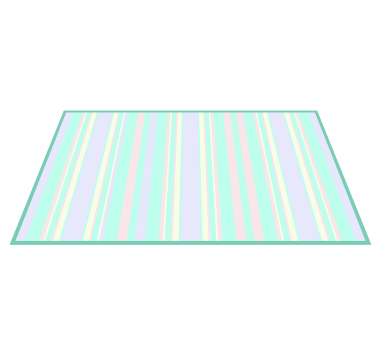 Pastel lines pattern striped vinyl rug - TenStickers