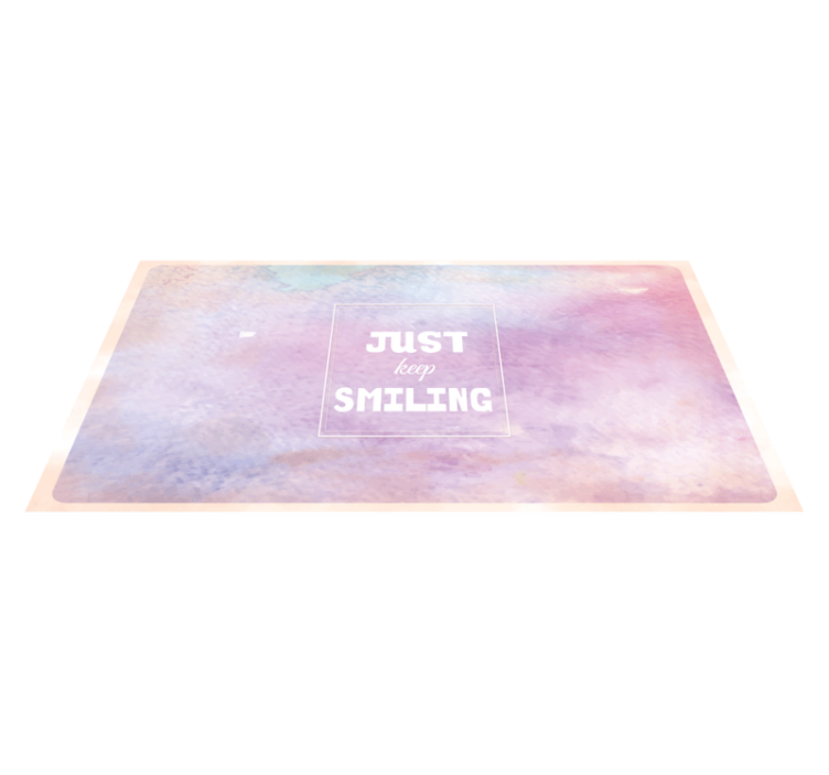 Just keep smiling custom rug - TenStickers