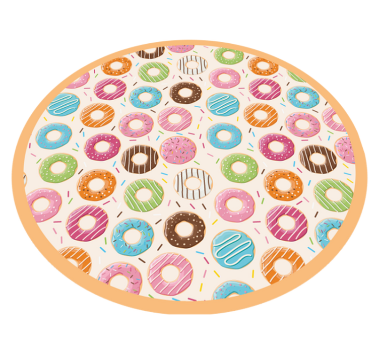 Colorful donut pattern kids vinyl rug - TenStickers