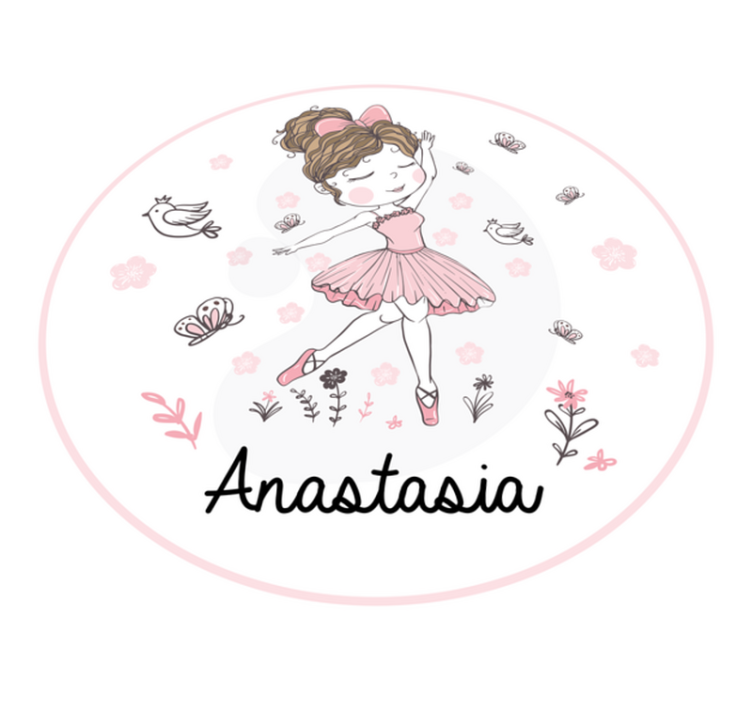 Ballet Dancer custom vinyl rug - TenStickers
