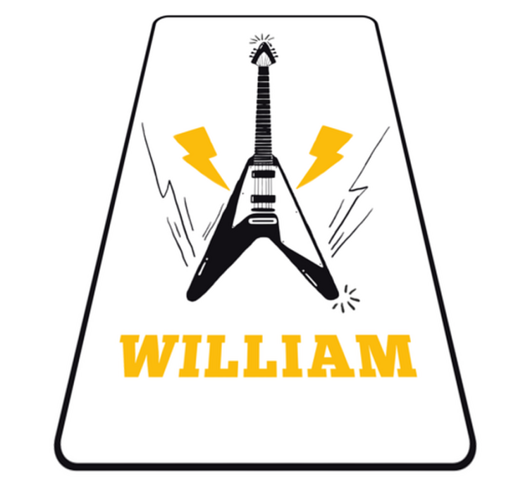 Electric Guitar Art custom vinyl rug - TenStickers