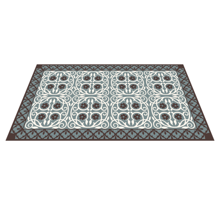 Classic pattern with circles  tile carpet - TenStickers