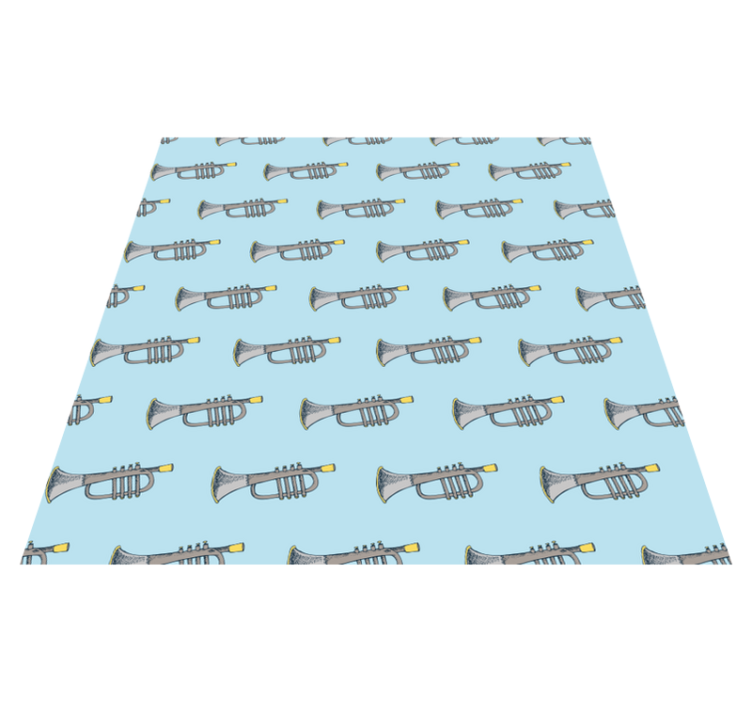 Trumpet Pattern kids vinyl rug - TenStickers
