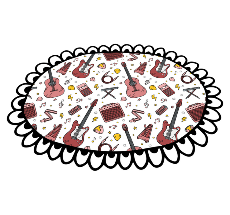 Musical Elements Motif kids vinyl rug - TenStickers