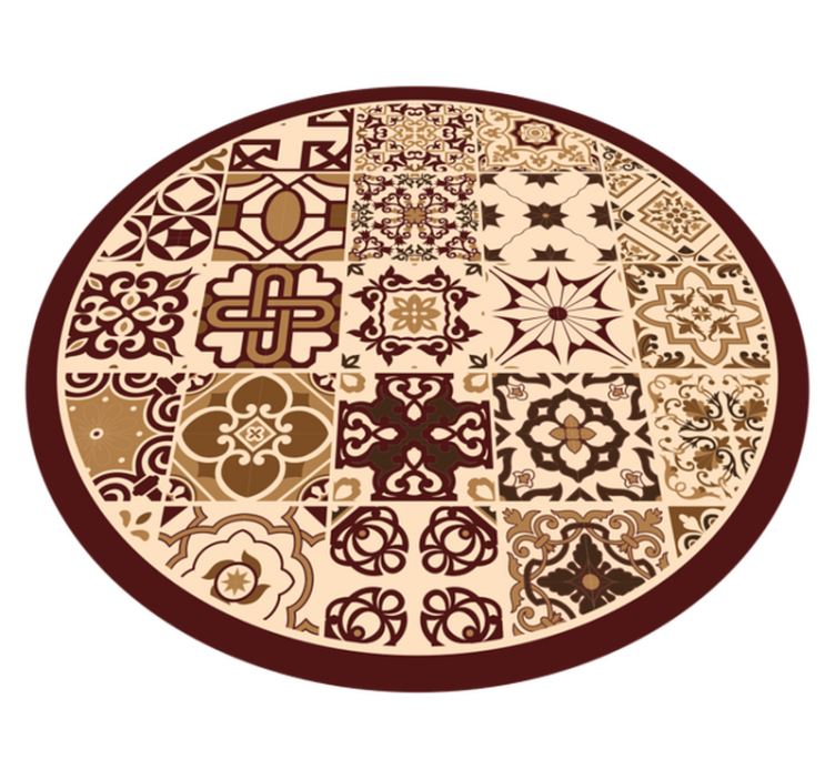 Vibrant Mosaic Compositions tile vinyl rug - TenStickers