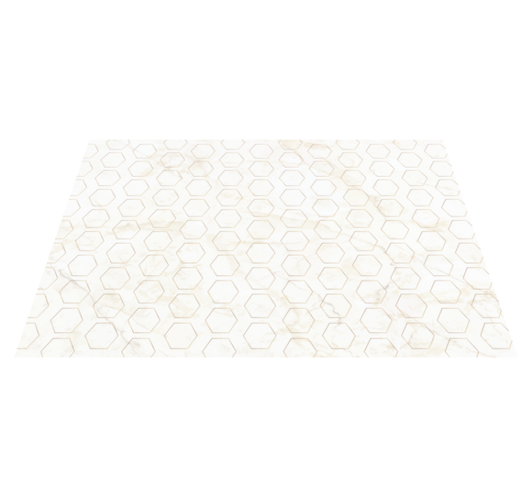 Marble vinyl rug with hexagon marble design - TenStickers