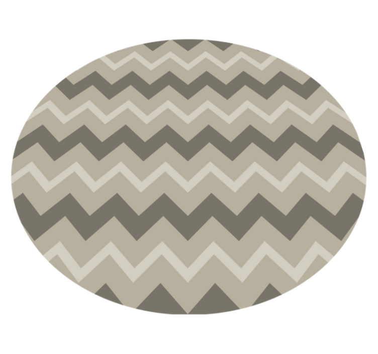 Circular beige pattern bathroom vinyl rug - TenStickers