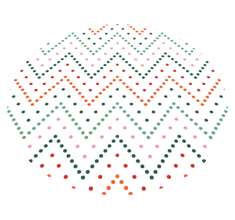 Chevron Dot Pattern star vinyl rug - TenStickers