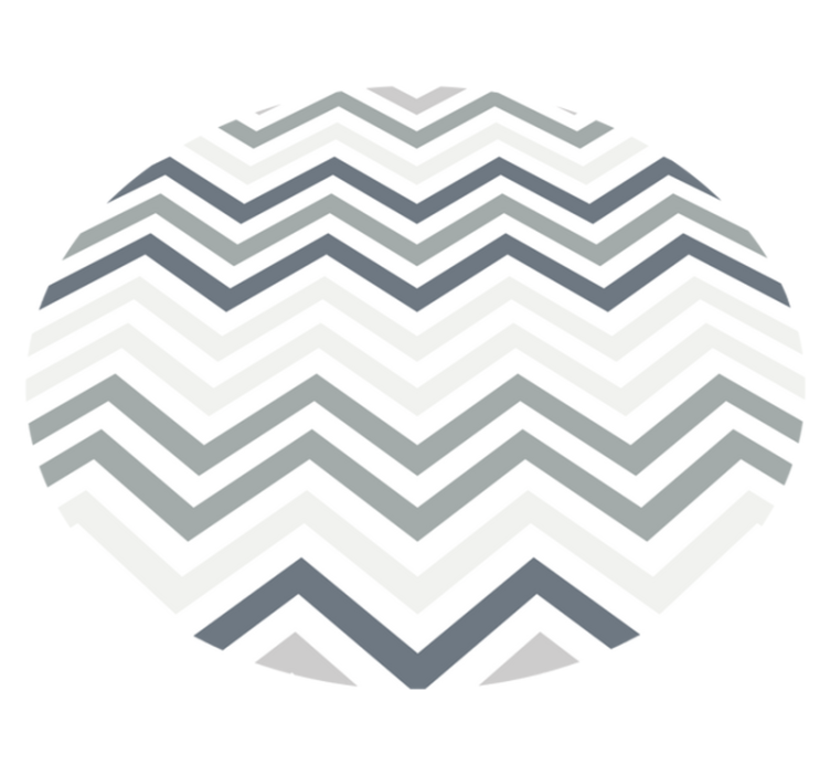 Striped vinyl rug with chevron pattern design - TenStickers