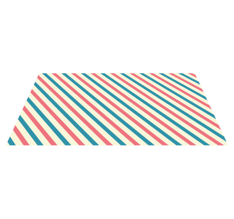 Striped vinyl rug with vibrant angled stripes - TenStickers