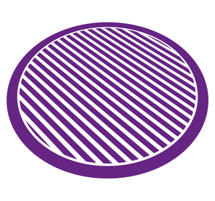 Striped vinyl rug in purple shades circle - TenStickers