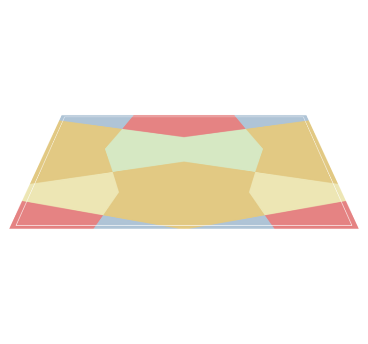 Colorful Polygonal Shapes geometric vinyl rug - TenStickers