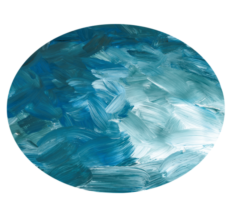 Blue paint strokes textured vinyl rug - TenStickers