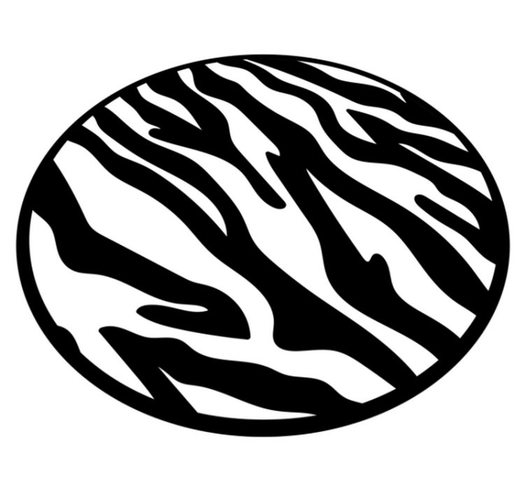 Animal print vinyl rug zebra striped design - TenStickers
