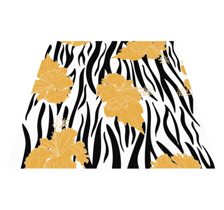 Animal print vinyl rug zebra jungle design - TenStickers