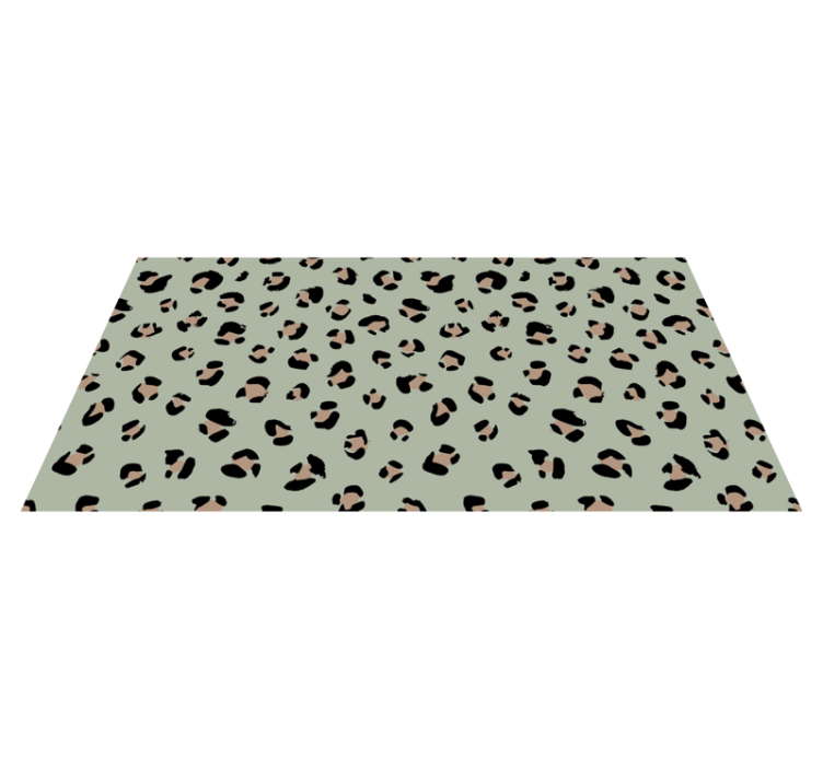Animal print vinyl rug in leopard motif design - TenStickers