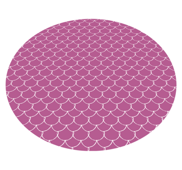 Pink scallop pattern textured vinyl rug - TenStickers