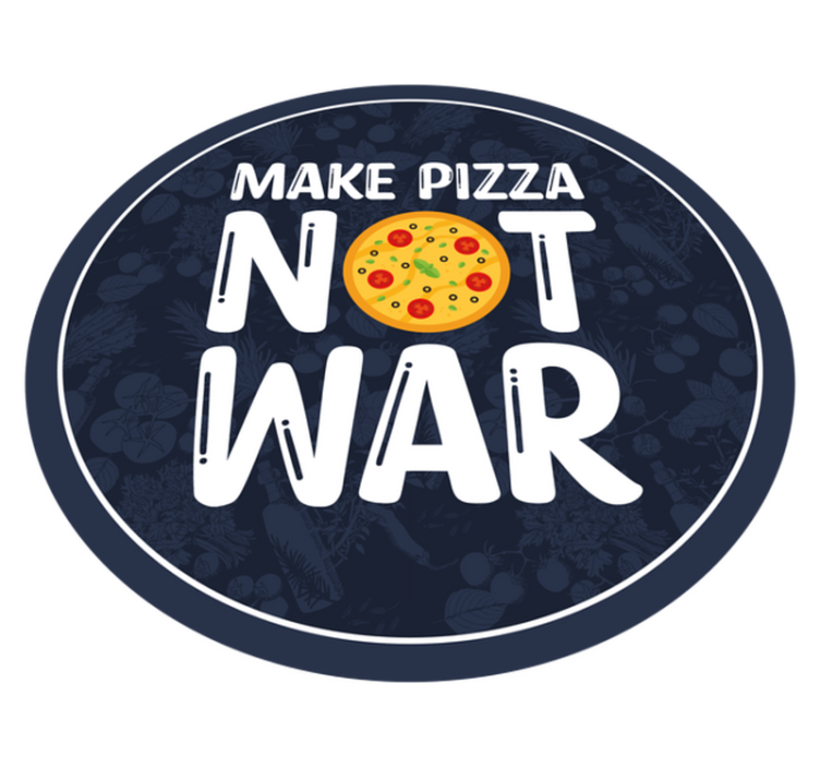 MAKE PIZZA NOT custom rug - TenStickers