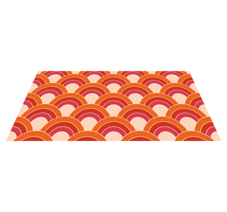 Colorful Arched Patterns geometric vinyl rug - TenStickers