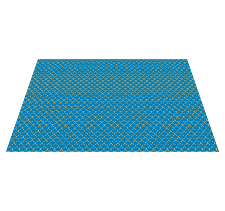 Scalloped Water Pattern road vinyl rug - TenStickers