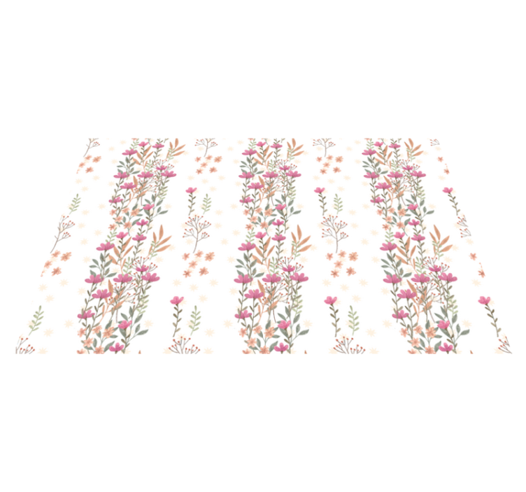 Floral vinyl rug with blooming design - TenStickers