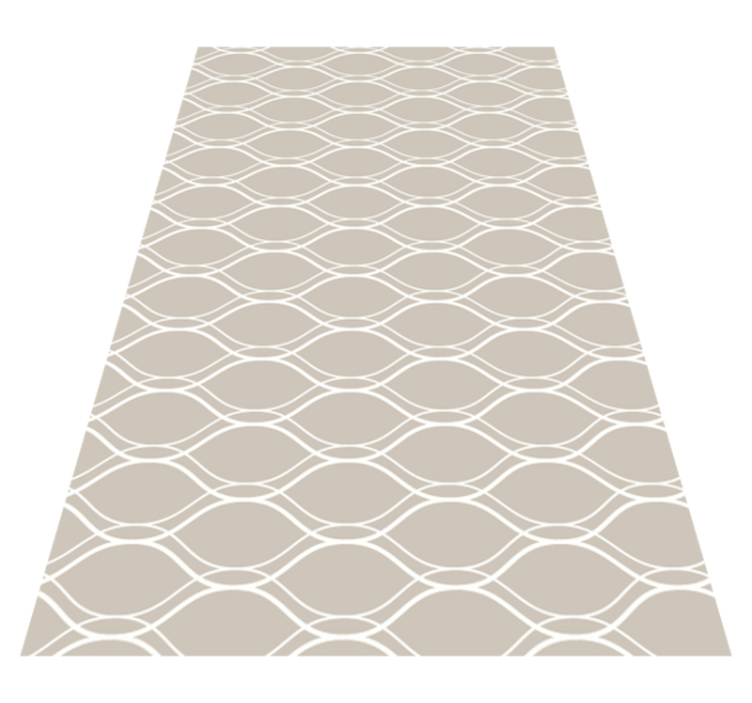 Curvy Line Motif textured vinyl rug - TenStickers