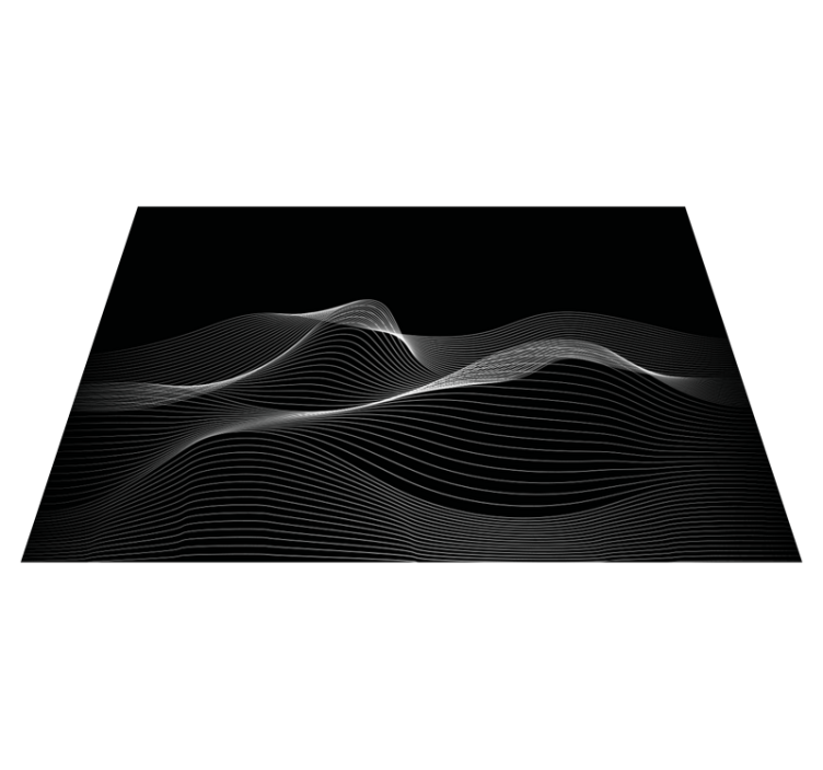 Fluid Line Patterns modern vinyl rug - TenStickers