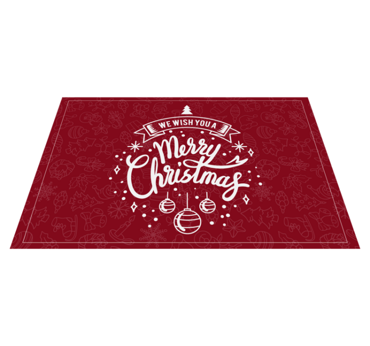 Merry Holiday greetings Christmas vinyl rug - TenStickers