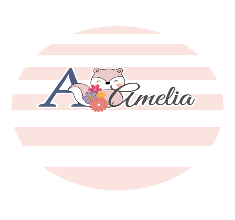 Customizable Fox Design custom vinyl rug - TenStickers