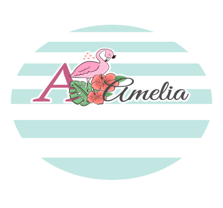 Flamingo Decor custom vinyl rug - TenStickers