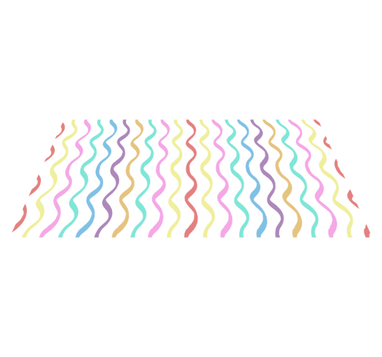 Wavy colorful lines Scandinavian vinyl rug - TenStickers