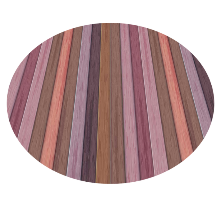 Diagonal purple stripes wood effect vinyl rug - TenStickers