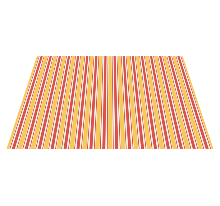 Orange and red striped vinyl rug - TenStickers