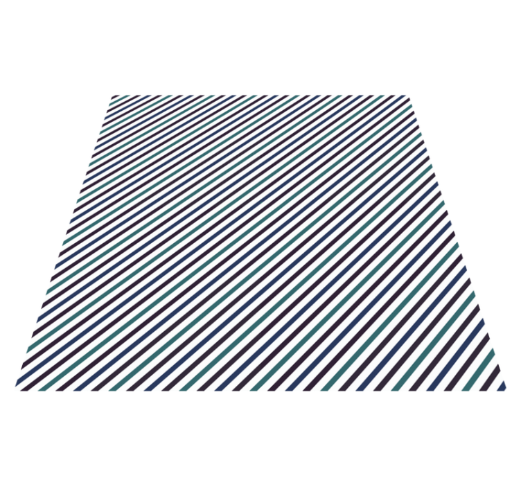 Diagonal green and grey striped vinyl rug - TenStickers